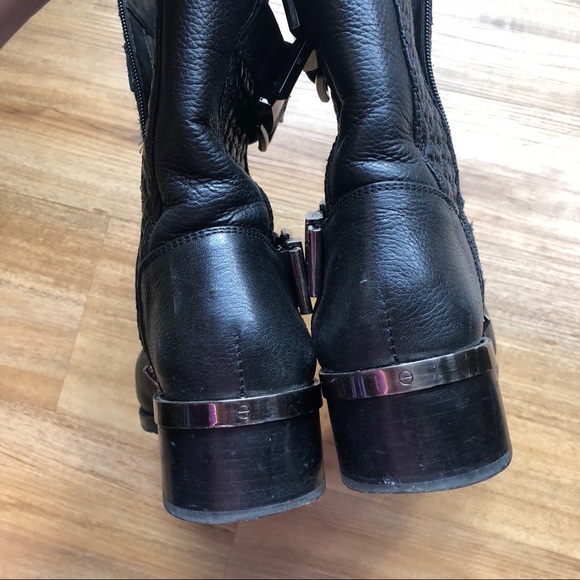 Vince Camuto Welton Buckle Quilted Moto Boots - Picture 3 of 5